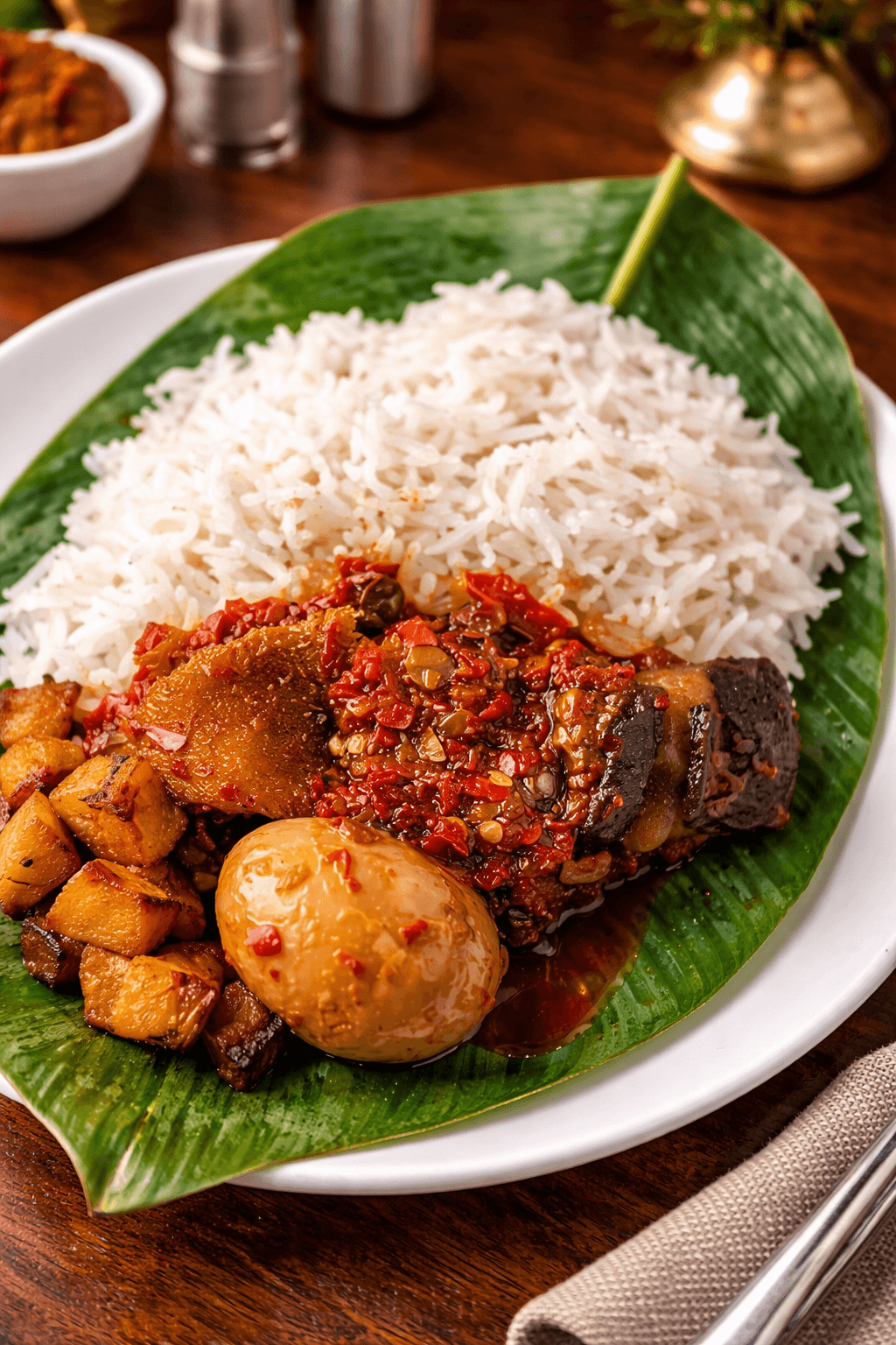 Ofada Rice and Ayamase Sauce